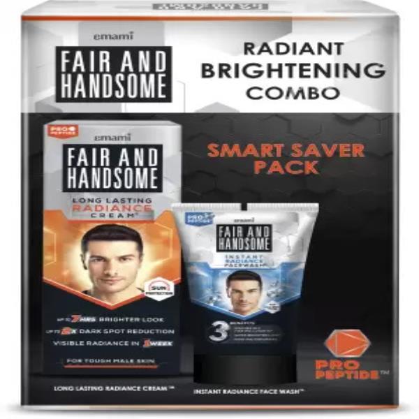 Fair & Handsome 60g Cream and 100g Facewash Combo | Visible radiance | Pro-Peptide  (160 g)