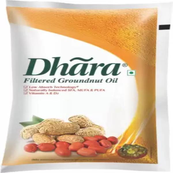 DHARA Filtered Groundnut Oil Pouch  (1 L)