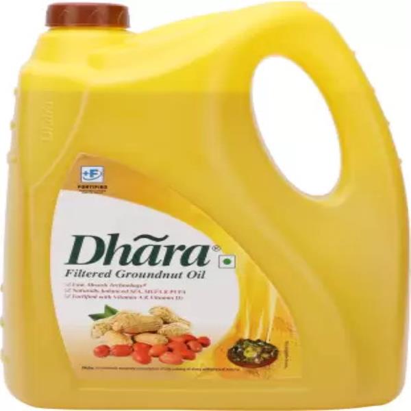 DHARA Filtered Groundnut Oil Can  (5 L)