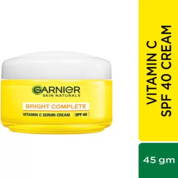 GARNIER Bright Complete Vitamin C SPF40 Serum Cream | Face Moisturiser for Glowing Skin  (45 g)