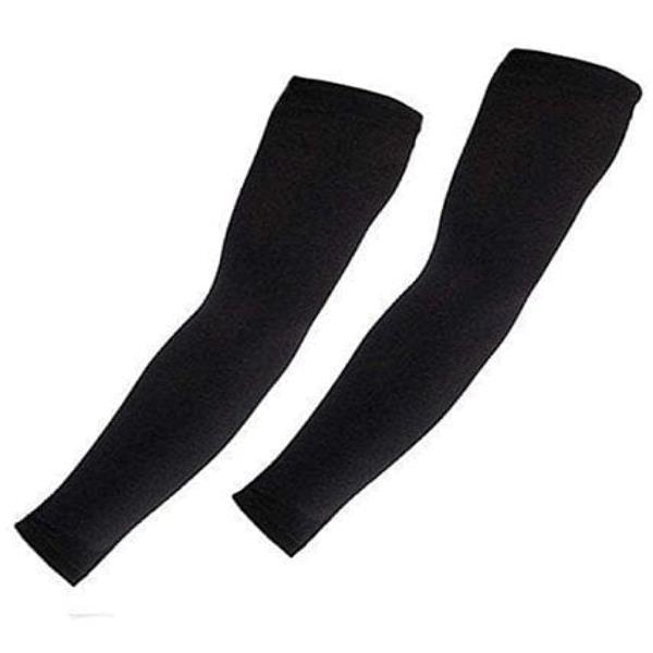 Creeknest Cotton Arm Sleeve For Men & Women  (Free, Black)