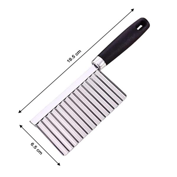 STAINLESS STEEL VEGETABLE SALAD CHOPPING KNIFE CRINKLE CUTTERS