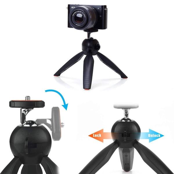 Mini Mobile Tripod With 360° Rotating Ball Head With Mobile Clip For All Android & Iphone Smartphone
