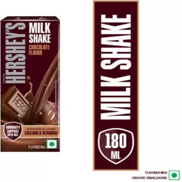 HERSHEY'S Chocolate flavored Milkshake | Enriched with Calcium  (180 ml)