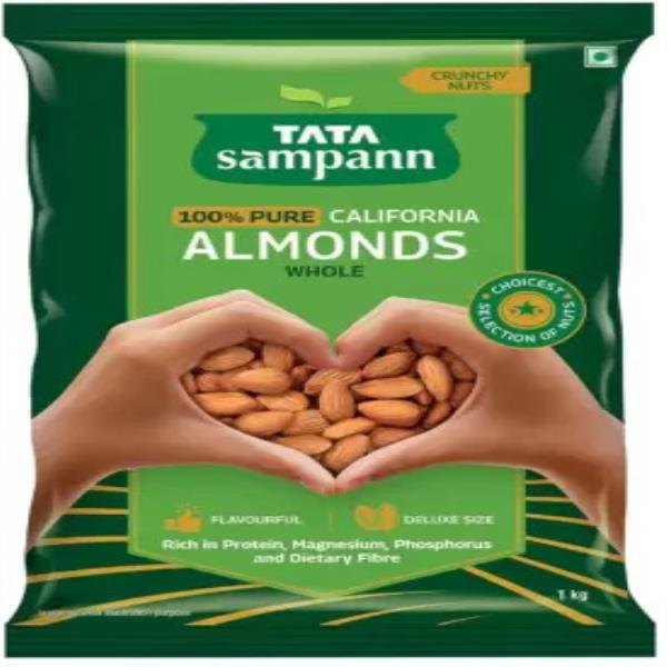 Tata Sampann Premium Quality Badam Giri, 100% Pure California Almonds  (1 kg)