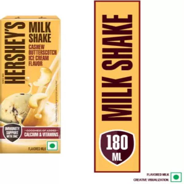 HERSHEY'S Cashew Butterscotch Ice Cream Flavored Milkshake  (180 ml)