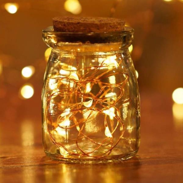  LED WINE BOTTLE CORK LIGHTS COPPER WIRE STRING LIGHTS, BATTERY POWERED / WINE BOTTLE FAIRY LIGHTS B