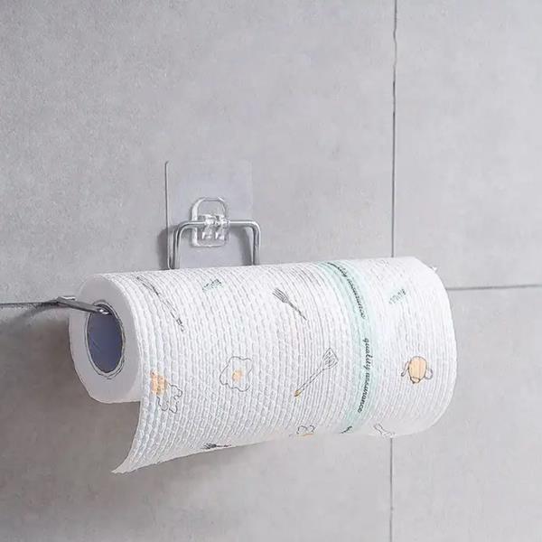 Stainless Steel Drill Free Self-Adhesive Paper Roll Holder Tissue Paper Stand Steel Toilet Paper Hol