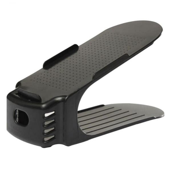 lastics Multi 2 in 1 Adjustable Shoe Slot, Adjustable Shoe Stacker Plastic Shoe Stand 