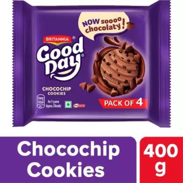 BRITANNIA Good Day Chocochips Cookies  (400 g, Pack of 4)