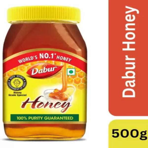Dabur 100% Pure World's No.1 Honey Brand with No Sugar Adulteration  (500 g