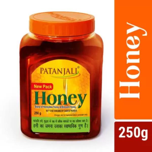 PATANJALI Pure Honey, No Sugar Added, Unprocessed and Organic Honey, Shahed  (250 g)