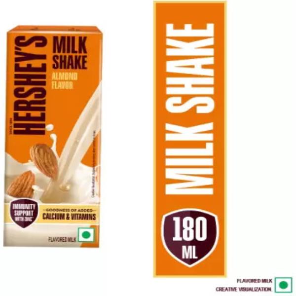 HERSHEY'S Almond Flavored Milkshake | Enriched with Calcium  (180 ml)