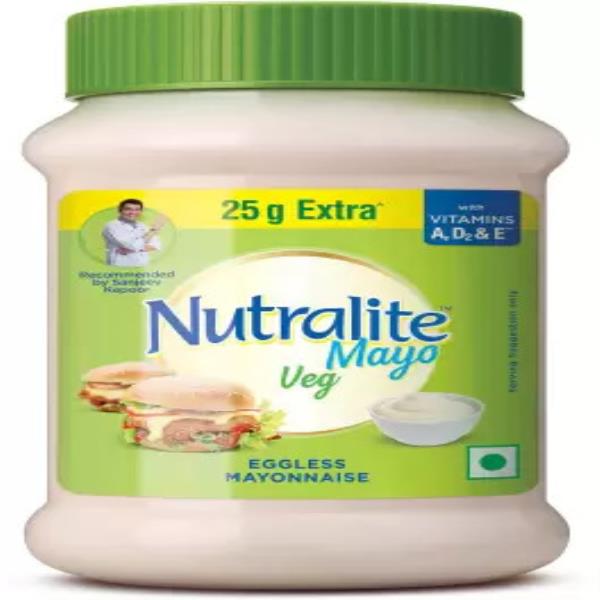 Nutralite Veg Mayo|Eggless Mayonnaise|Enriched With Vitamins A, D2, and E 275 g  (25 g Extra in Pack