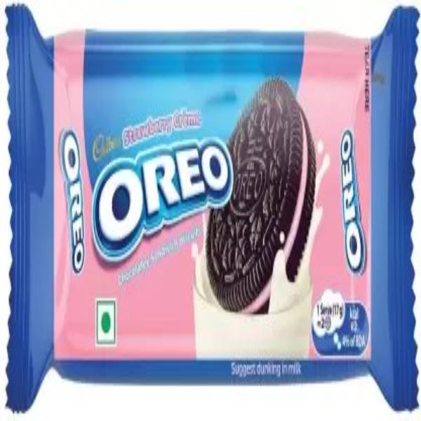 Cadbury Oreo Biscuit Stawberry Flavour Cream Sandwich  (43.75 g)