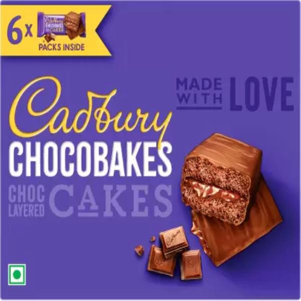 Cadbury Chocobakes ChocLayered Chocolate Cake  (114 g, Pack of 6)