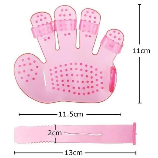    172 RUBBER PET CLEANING MASSAGING GROOMING GLOVE BRUSH