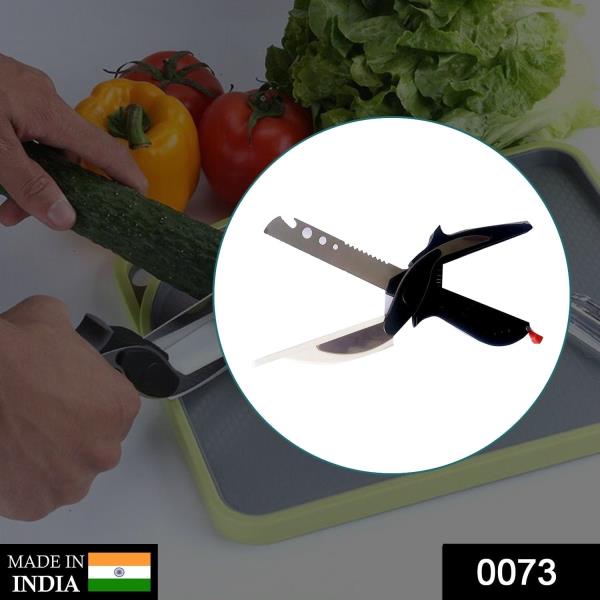  STAINLESS STEEL 2 IN 1 CLEVER CUTTER, BLACK