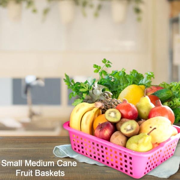  PLASTIC MEDIUM SIZE CANE FRUIT BASKETS