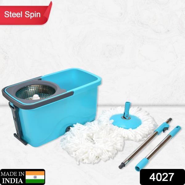 QUICK SPIN MOP PLASTIC SPIN, BUCKET FLOOR CLEANING, EASY WHEELS & BIG BUCKET, FLOOR CLEANING MOP WIT