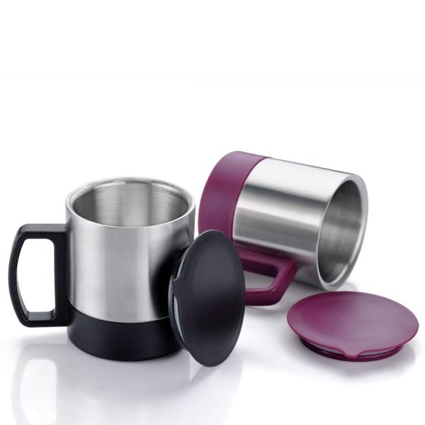  STAINLESS STEEL COFFEE/TEA CUP, STAINLESS STEEL LID COVER HOT COFFEE/TEA MUG HOT INSULATED DOUBLE W