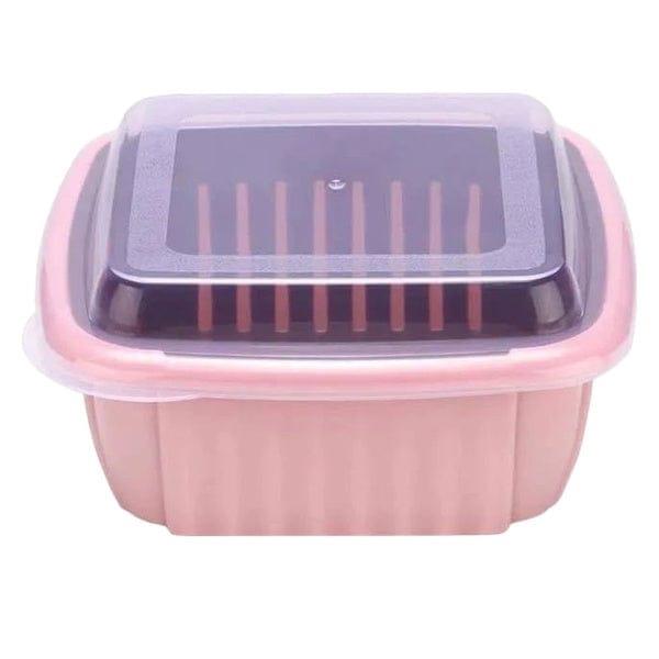  DOUBLE LAYER FOOD DRAINER WASHING BASKET WITH COLLAPSIBLE STRAINERS COLANDER